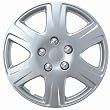 Drive Accessories KT993-15S/L 15 Silver and Lacquer ABS Plastic Wheel Cover Replica Hubcaps - Pack of 4