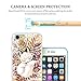 iPhone 7 Case Clear with Design, Designer Pattern Case Cover, Colorful Cute Girly Case for Girls Women for Apple iPhone 7 4.7 inches Rose Gold, Fox