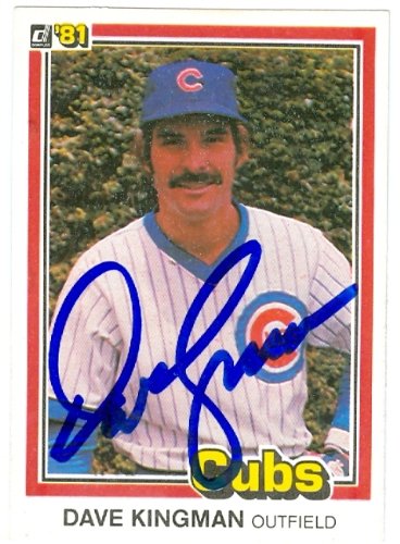 Dave Kingman Autographed/Hand Signed MLB Baseball card (Chicago Cubs) 1981 Donruss #553
