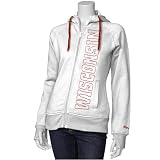 Columbia Wisconsin Badgers White Ladies Big Screen Full Zip Hoody Sweatshirt