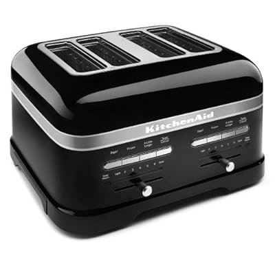 KitchenAid KMT4203OB Onyx Black 4-Slice Pro Line Toaster