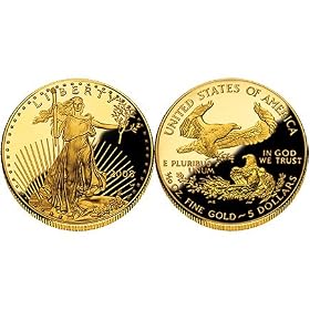 2008 American Eagle $5 Gold Proof One-tenth with Box
