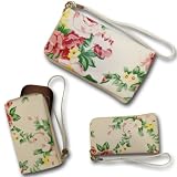 sw-mobile-shop Handy Tasche RV Etui Hülle in weiß mit Muster Blumen Design f. Apple – iPhone 4 / iPhone 4S