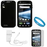 Black Rubberized OtterBox Impact Skin with Textured Grip for AT&T New Motor ....