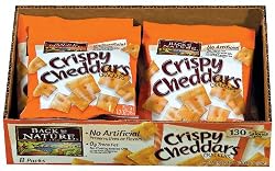 Back to Nature Crispy Cheddar Crackers, 1-Ounce Bags (Pack of 32)