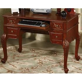 Heirloom Computer/writing Desk, 32.25Hx49W, ANTIQUE CHERRY