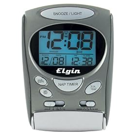 Click here to buy Elgin 3400E LCD Alarm Clock by Elgin.