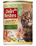 Dein Bestes Katze Dose Märchenwald - Rumpelstilzchen - mit Wild, feinen Möhren & Malz, 12er Pack (12 x 400 g)