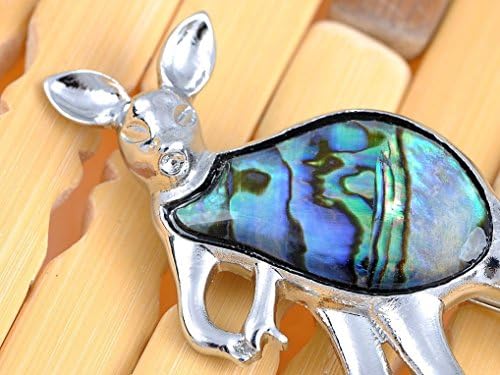 Ponce Silver Abalone Shell Lovely Australian Baby Kangaroo Joey Trends Pins Brooch