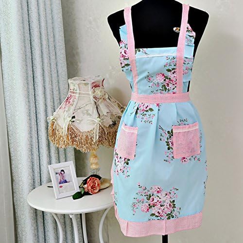 Khaopan Apron- Personalized Creative Best Women Restaurant Home Kitchen Cooking Pocket Lace Cotton Apron Dress New Color Adi Lina