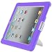 i-Blason ArmorBox Stand Series 2 Layer Convertible Hybrid Protection Kick Stand Case for iPad 4 iPad 4th Generation iPad with Retina Display The New iPad 3 3rd Generation & iPad 2 Kids Friendly (Multi Color) (Purple/White)
