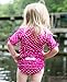 RuffleButts® Little Girls Berry Polka Dot Ruffled Rash Guard Bikini