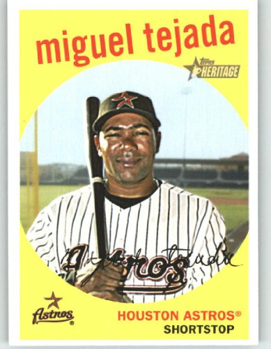 2008 Topps Heritage High Number #600 Miguel Tejada - Houston Astros (Baseball Cards)