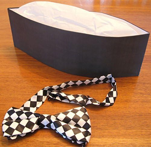 Black Soda Jerk Paper Party Hat &amp; Bowtie