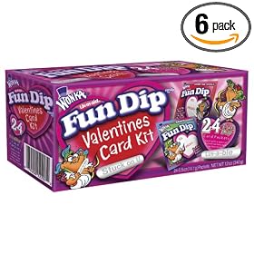 Wonka Lik-M-Aid Fun Dip Valentines Candy and Card Kit, 12-Ounce Bag (Pack of 6)