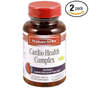 NatureStar Cardio Health Complex Dietary Supplement Tablets, 60-Count Bottles (Pack of 2)