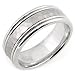 14K. White Gold Hammered Design Comfort Fit Wedding Band Ring