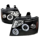 07-10 CHEVY AVALANCHE BLACK HALO LED PROJECTOR HEAD LIGHTS by Spec-D Tuning