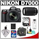 Nikon D7000 Digital SLR Camera & 18-105mm VR + 70-300mm Lens + 8GB Card + F ....