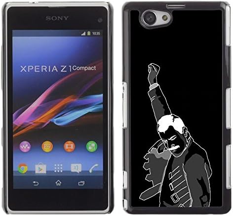 All Phone Most Case / Hard PC Metal piece Shell Slim Cover Protective Case for Sony Xperia Z1 Compact D5503 Fist Revolution Man Black White Poster Art