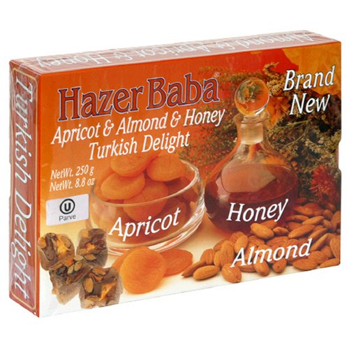 Hazer Baba Turkish Delight, Apricot & Almond & Honey, 8.8-Ounce Boxes (Pack of 6) by Hazer Baba