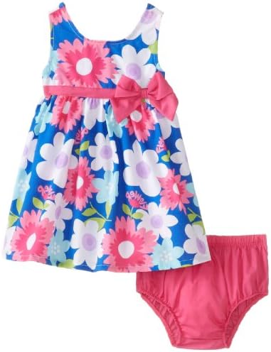 Watch Me Grow! by Sesame Street Baby-Girls Newborn 2 Pieced Floral Dress Set