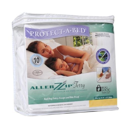 AllerZip Waterproof Bed Bug Proof Zippered Bedding Encasement, Cal. King DEEP Size (12 - 18 in. H)
