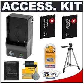 Deluxe Accessory Kit with CTA MR-NP20 Battery Charger + Two (2) Spare NP-20 Batteries +... by Deluxe