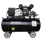 ベルト式 コンプレッサー 3馬力 大容量100L 騒音・故障の少ないベルト式コンプレッサー