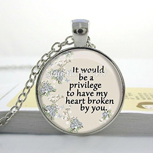Lawrence Painting Art Glassprivilege To Have My Heart Broken Quotethe Fault In Our Starsjohn Greenbook Quote Charm Necklaceglass Art Pendants