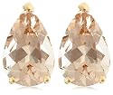 14k Choice of White or Yellow Gold 9x6mm Morganite Pear Cut Stud Earrings