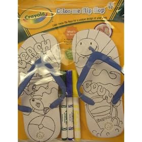 Crayola Color Me Flip Flops Color: Blue Size: Large 1/2