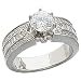 14K White Gold Ladies Engagement Ring (Center stone is not included)
