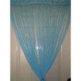 Blue String Curtain Panel 100x200cm Door window fring by OctoRose