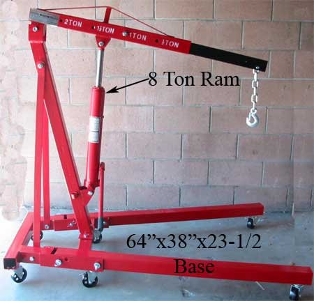 4000 LBS Engine Cherry Picker Hoist Shop Crane 2 Ton
