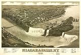 Niagara-Falls, N.Y. 1882. H. Wellge del. Beck & Pauli Lith., large historic panoramic map reprint 52x36