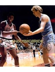 Single Detail Page Misc: Larry Bird Magic Johnson Photo Autograph Reprint Print Autografo Foto Autogramm