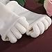 Flesser Yoga Sports GYM Five Toe Separator Socks Alignment Pain Health Massage Socks (White) 28x8cm