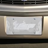 South Florida Bulls Silver Mirrored Flame License Plate