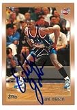 Eddie Johnson Autographed/Hand Signed Basketball Card (Houston Rockets) 1998 Topps #36