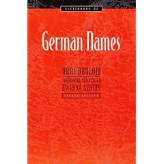 Dictionary of German Names