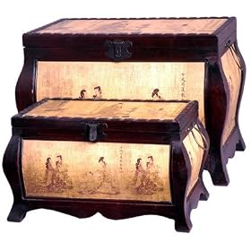 Most Interesting Wedding Gift Ideas 2010 - 24 Meditation Motif Storage Trunks (Nested Set...