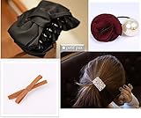 ヘアアクセサリー ４点 セット 選べる 豊富な カラー バリエーション 【リボンクリップ お花 パール ゴム 蝶々 ヘアピン】  (花リボンCセット）