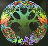 Anne Weller Open Circle Celtic Tree of Life Fleece Throw Blanket