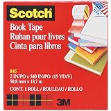Scotch Book Tape , 2 Inches x 15 Yards, (845)