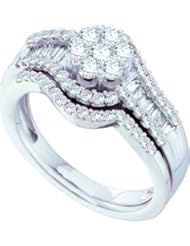 1.00CTW ROUND BAGGUETTE DIAMOND FASHION RING