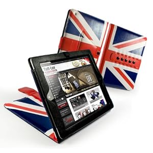 Tuff-Luv Multi-View Stasis Series: UK Flag \’Union Jack\’ Faux Leather Case Cover for Apple iPad 2