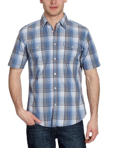 TOM TAILOR Herren Freizeithemd 20170910910/Shane checked shirt, Gr. 58 (XXXL), Blau (6250) Preisvergleich