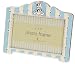 Elegant Baby Blue Stripe Teddy Bear Motif Frame Holds 4
