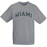 Miami Hurricanes Ash Horizontal Arch Logo T-shirt